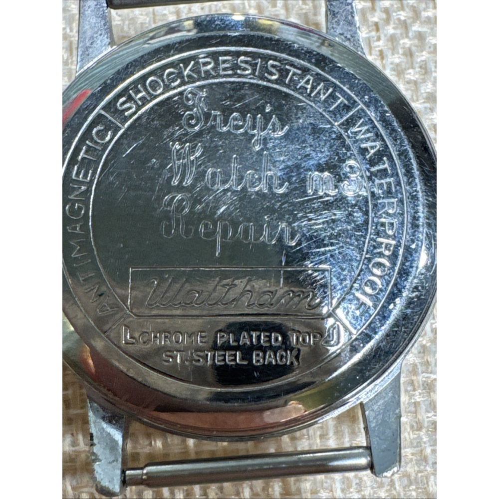 Vintage 1960s Waltham Manual Wind Watch 33mm Stainless Steel Works - Picture 4 of 8